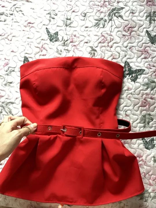 Blusa alfaiataria vermelha - Foto 2