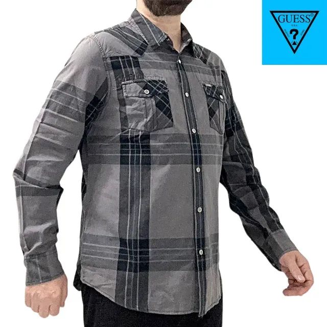 guess - camisa xadrez exclusiva importada