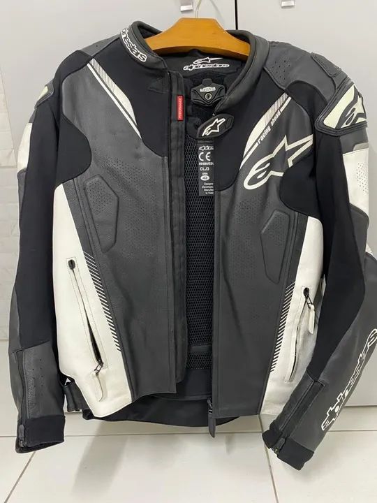 Calça de Motociclista Alpinestars - Couro - Tamanho M - Foto 4