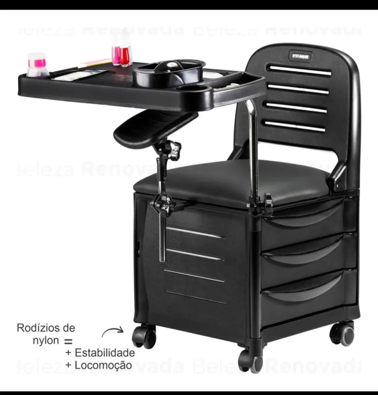Mesa para Manicure com Gavetas e Apoio de Braço