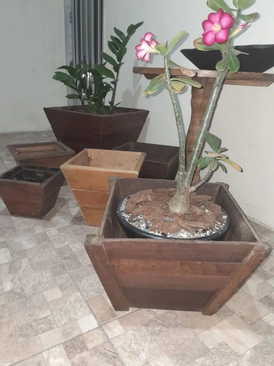 Vasos de Madeira Artesanais em Madeira de Demolição para Plantas - Foto 2