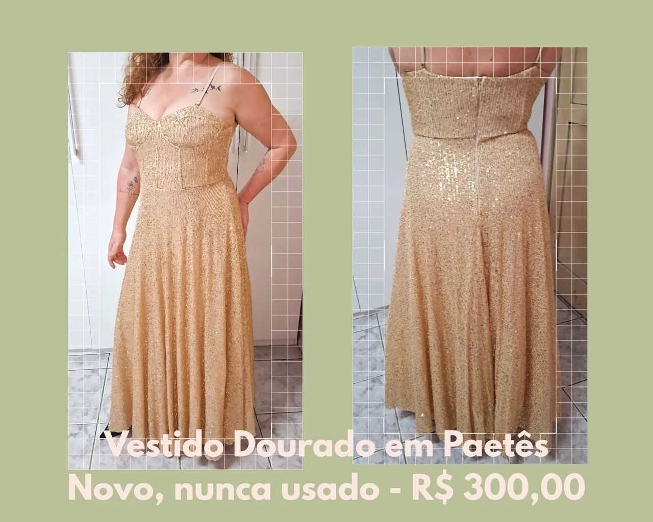 vestidos longos dourados