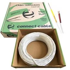 Cabo Para Camera  connect cable Cftv 4mm Flexível 80% 100 Metros slim    1254   d200
