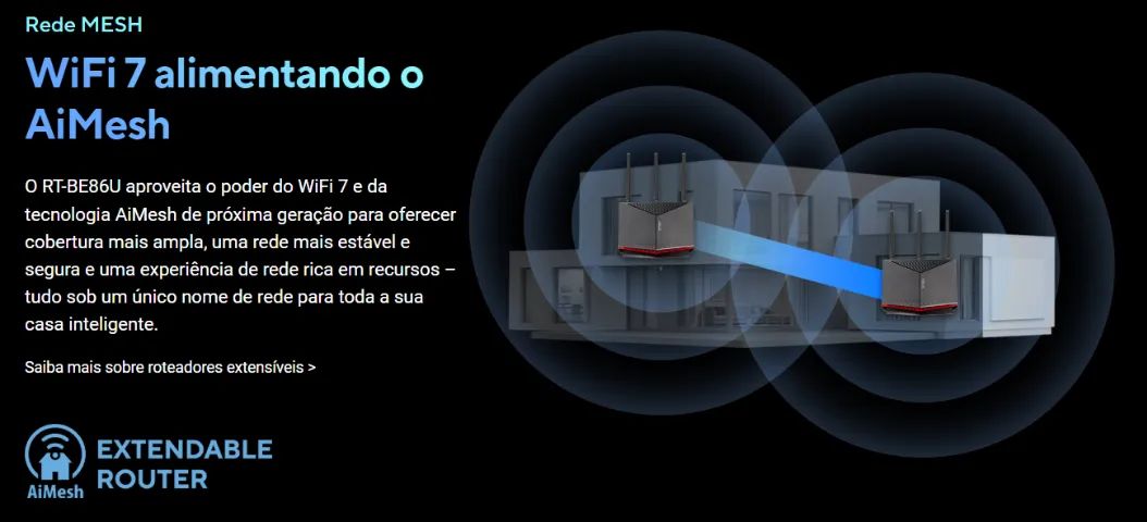 Roteador ASUS com WiFi 7 RT-BE86U - Foto 4