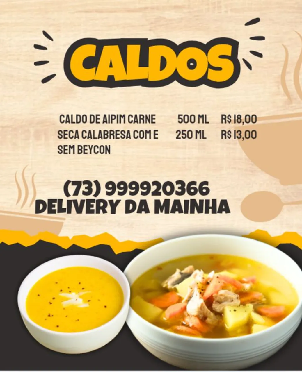 Caldo Caseiro - Sabores Deliciosos com Entrega!