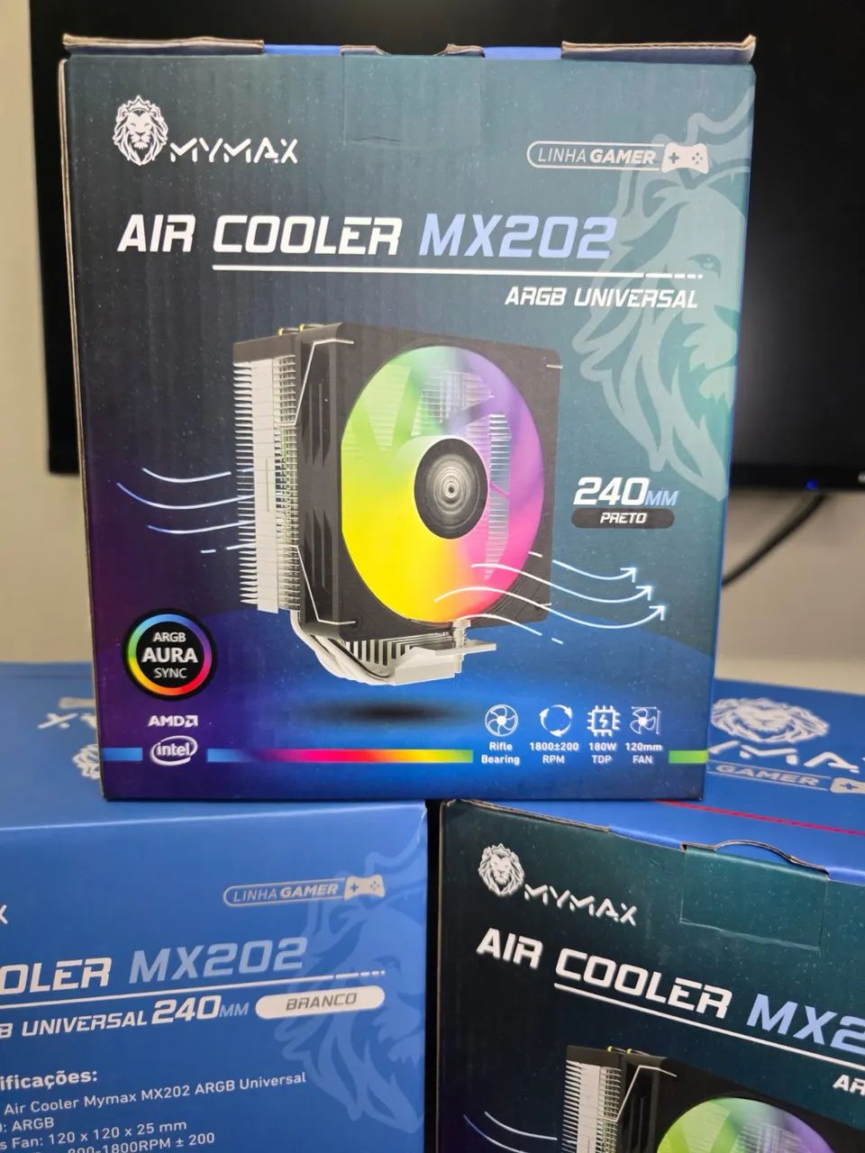 Air Cooler Mymax MX202 ARGB Universal 120mm - Preto - Foto 2