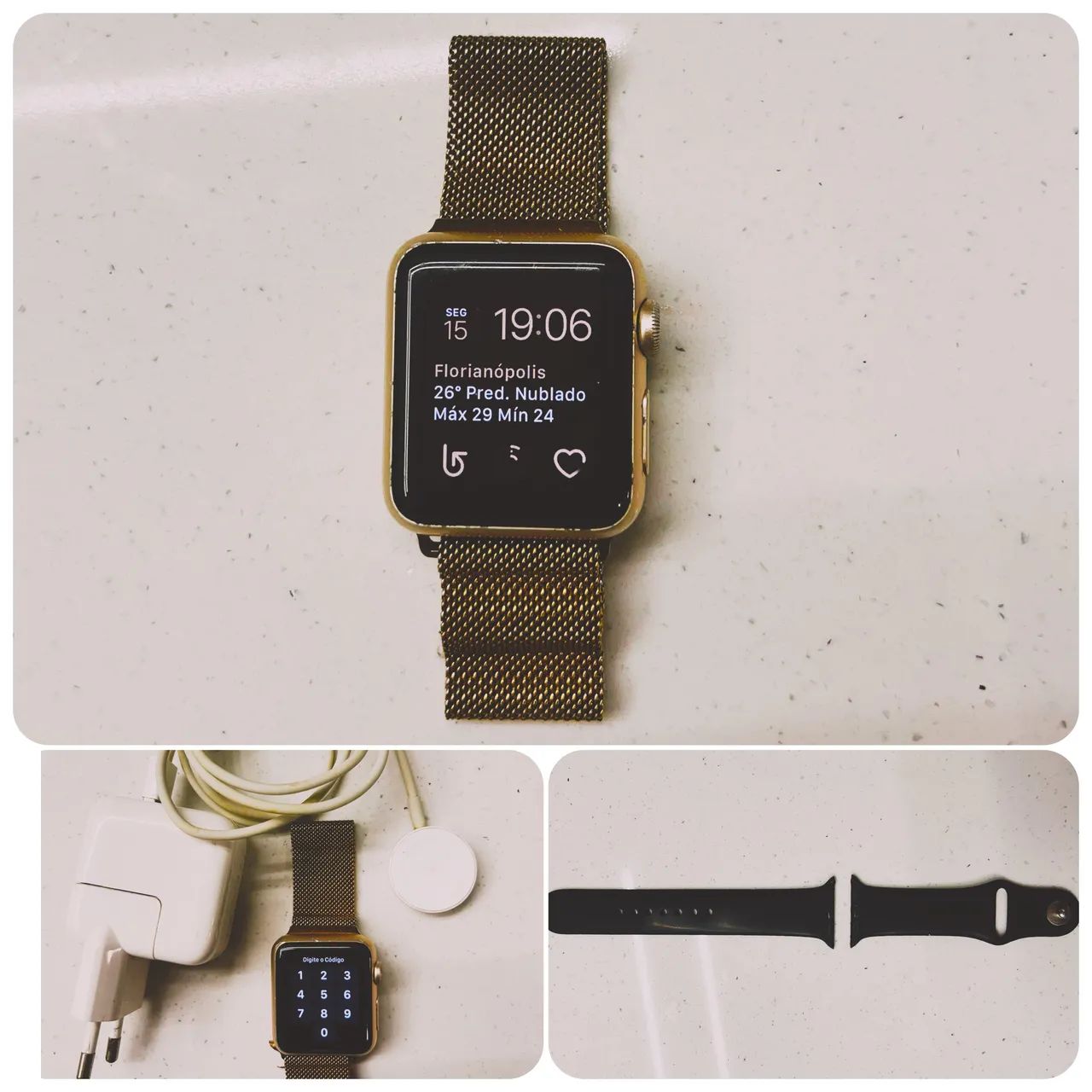 Apple Watch Série 1 - 38mm - Dourado - ORIGINAL 