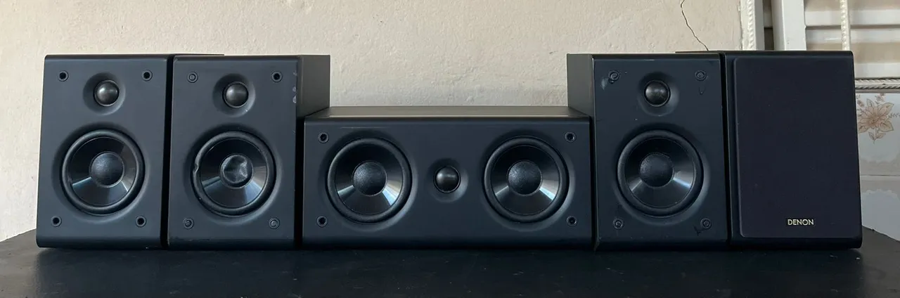 Conjunto 5 Caixas Denon Sc-a76 100 RMS Cada Leia Descrição