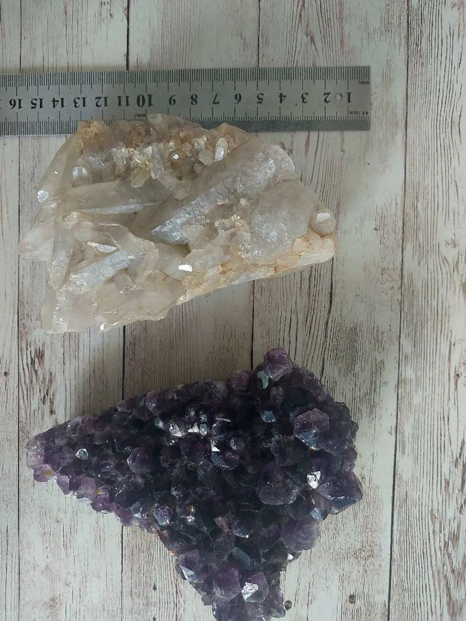 Kit Pedras Drusa Ametista e Cristal Translúcido - Energização e Decoração - Foto 4