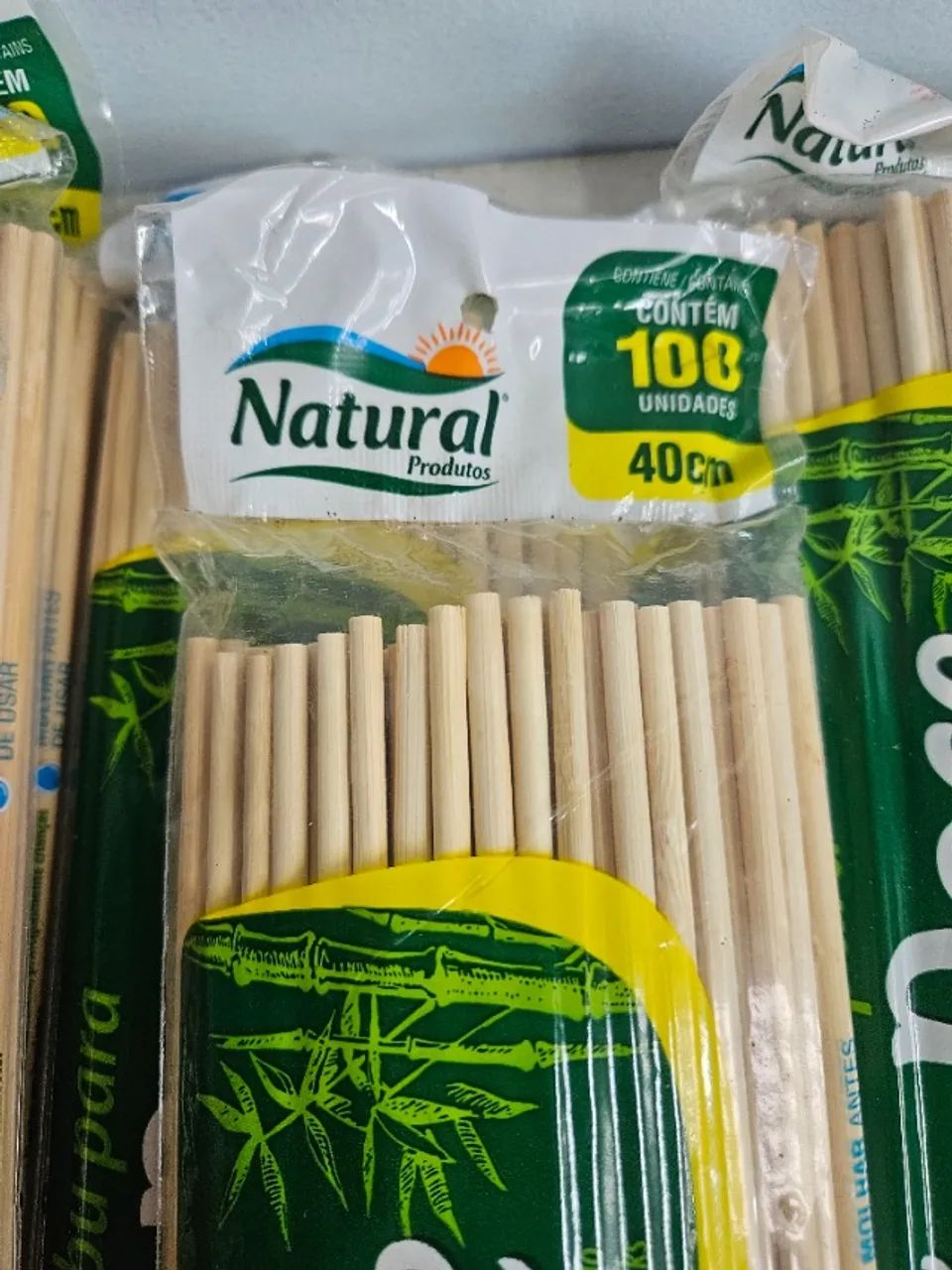 500 Palitos Bambu para Algodão Doce 40 cm - Foto 2