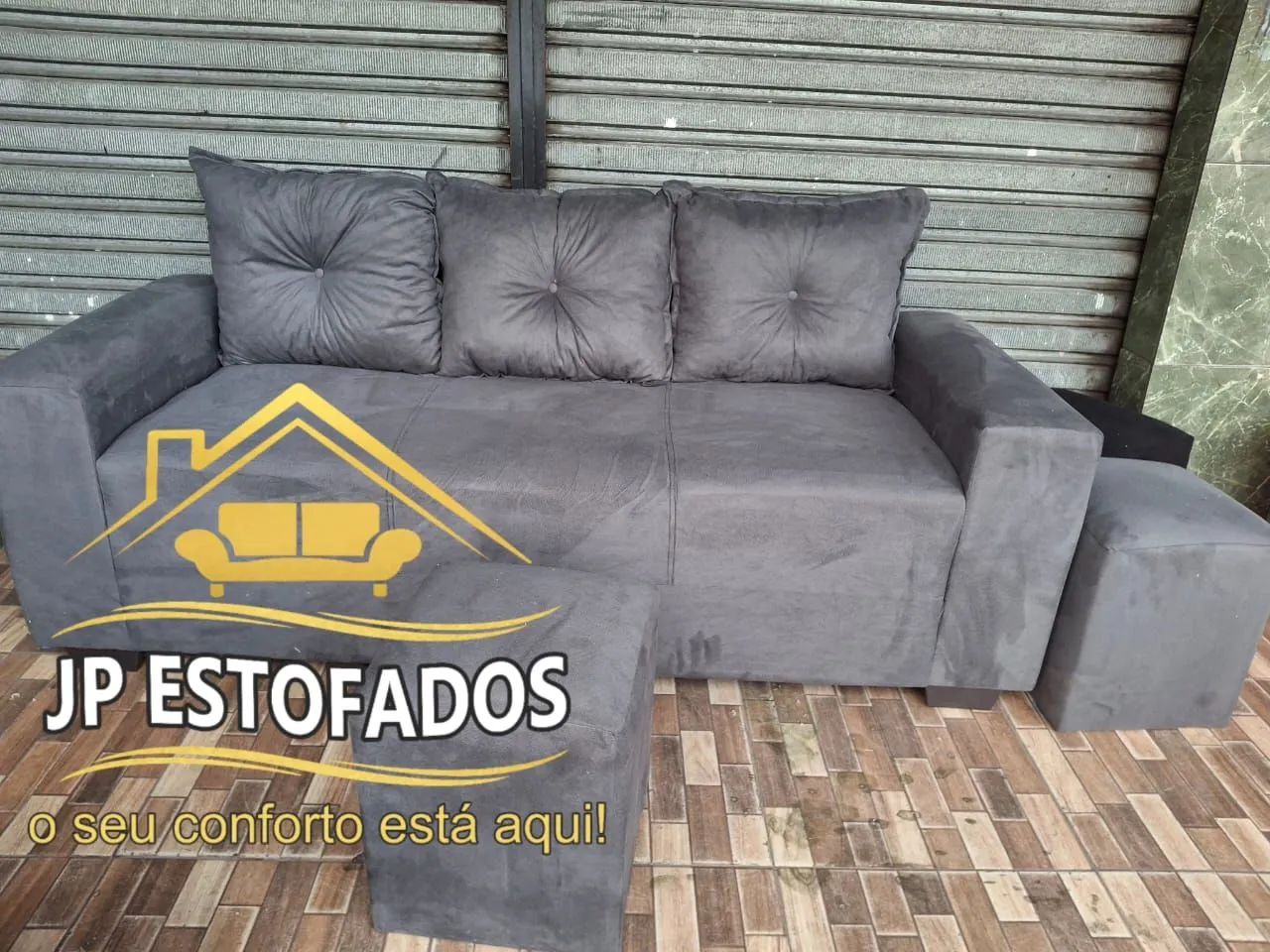 SOFÁ 3 LUGARES ENTREGA GRÁTIS 