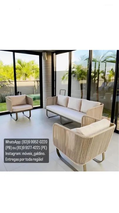 Sofás para área externa - sofás em fibra ou corda náutica - Foto 5