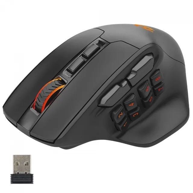 Mouse Gamer Redragon Aatrox Pro, RGB, Wireless, 26000 DPI, 15 Botões Programáveis - WZetta