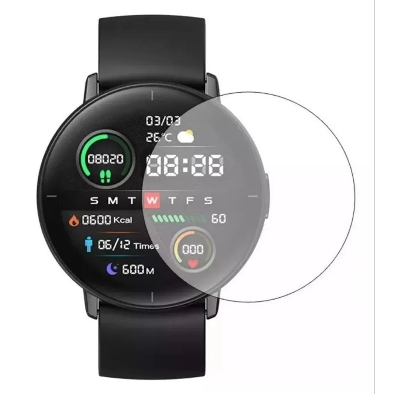 Película Relógio Smartwatch Xiaomi Samsung Garmin Zeblaze Champion Haylou - Foto 4