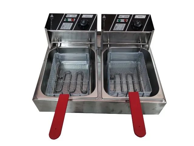 Fritadeira Elétrica 2 Cubas 10 Litros 6000w 220v Stevan Metal - Foto 3