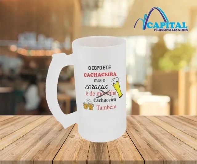 caneca de chopp jateada personalizada  - Foto 2