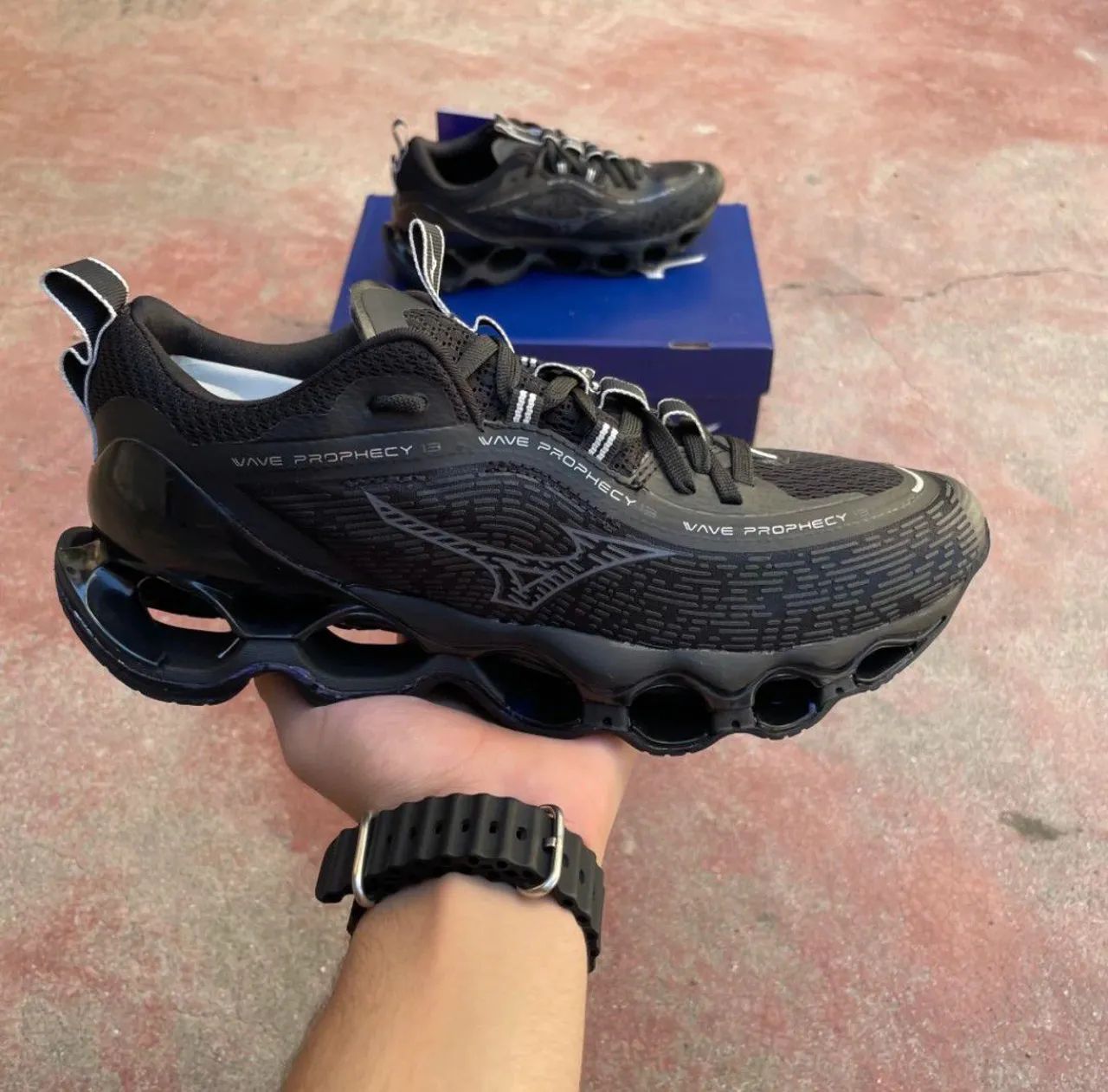 Mizuno Wave Prophecy 13 - Black/Blue - Foto 3