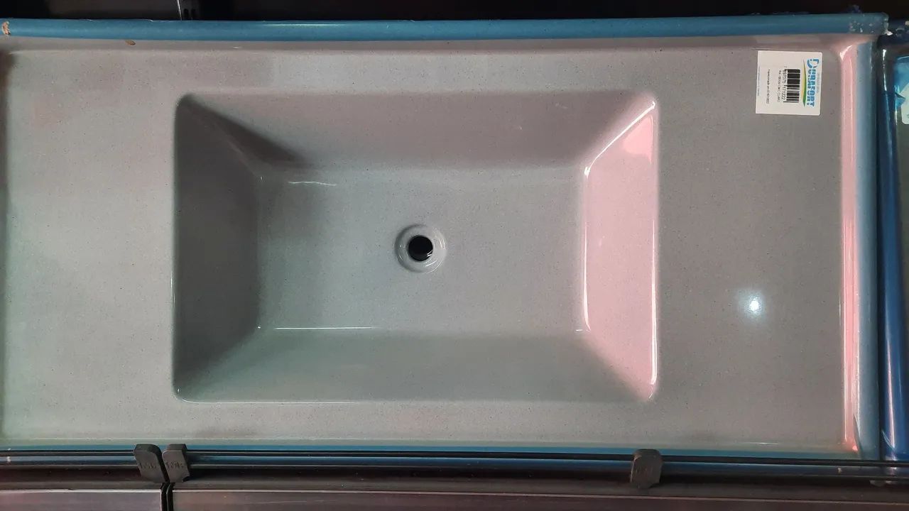 Pia cozinha de fibra 1M