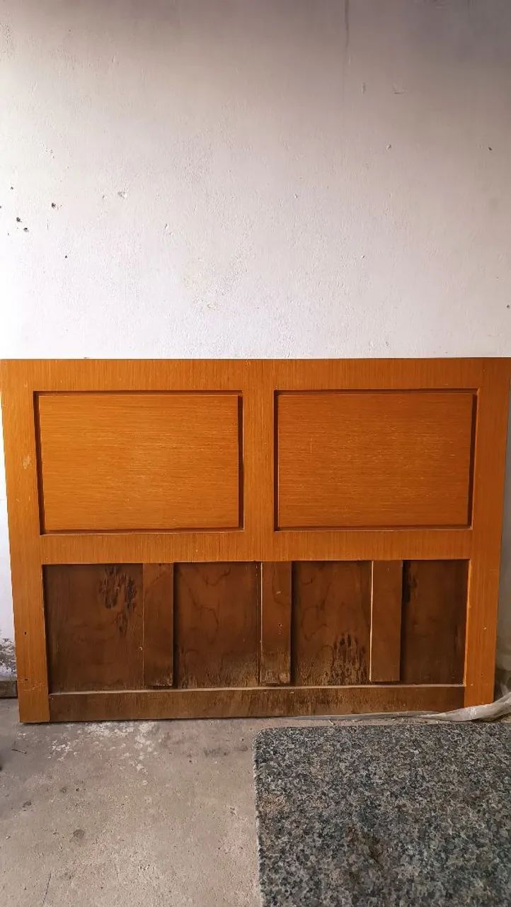 Cabeceira de madeira pura/antiga (cama king) - Foto 2