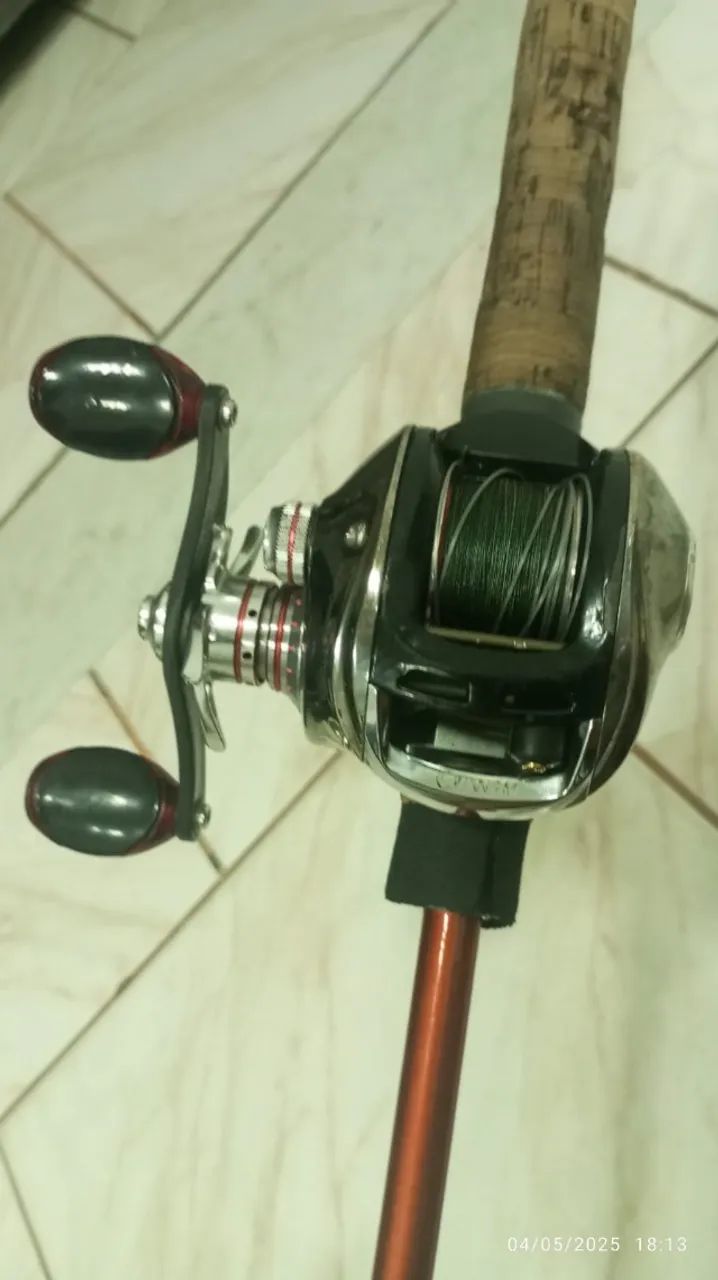 Vara+carretilha LADO DIREITO Caretilha QUANTUM ACS  VARA DOURADO 30 LB  - Foto 4