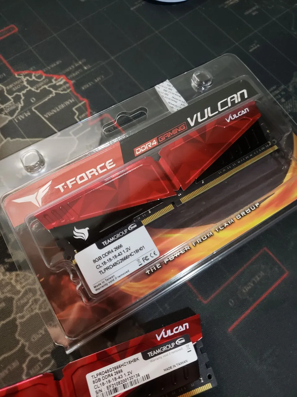 Memória RAM T-Force Vulcan DDR4 16GB (2X8GB) 2666MHz