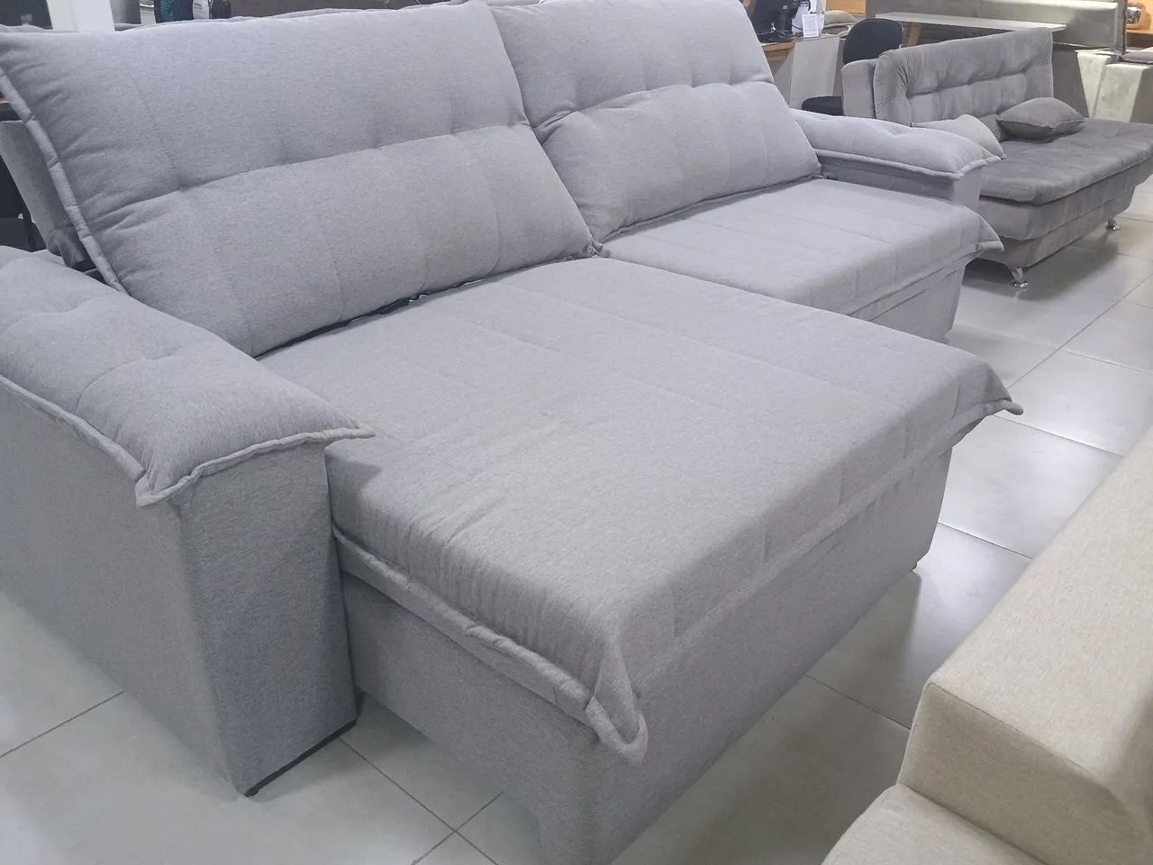 Sofá reclinável e retrátil acento de mola  - Foto 2