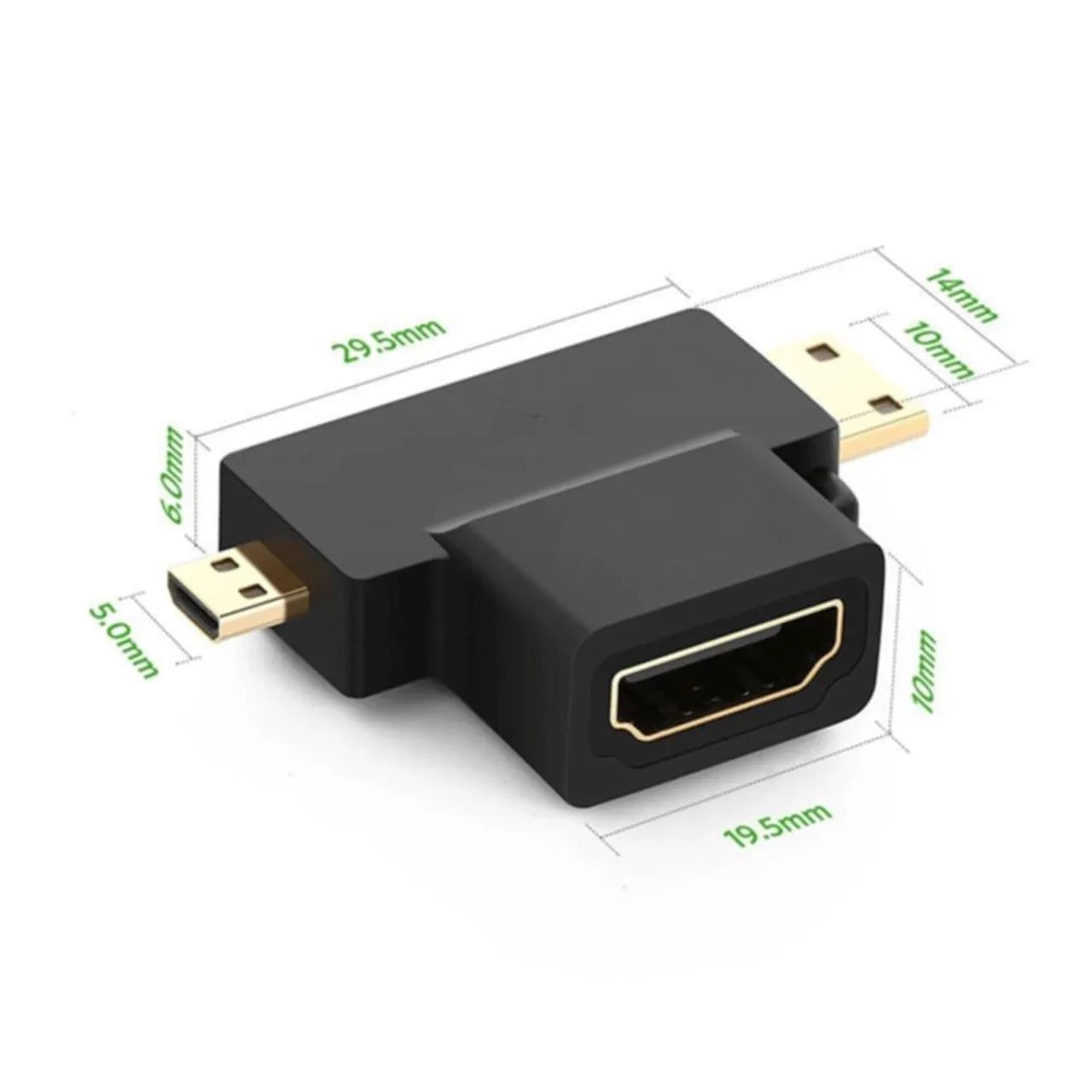 Adaptador HDMI 2 em 1 Mini e Micro HDMI 
