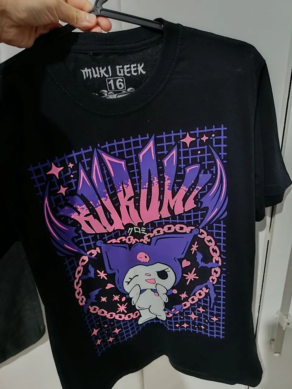 Camiseta Hello Kitty / Kuromi Preta