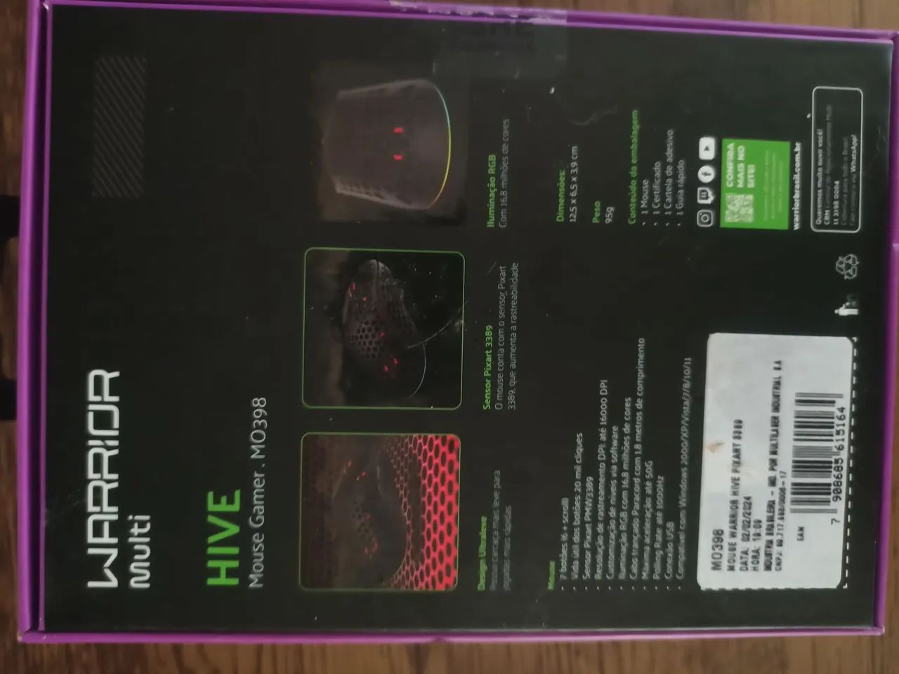Mouse Gamer WARRIOR Hive M1 16000dpi - Foto 2