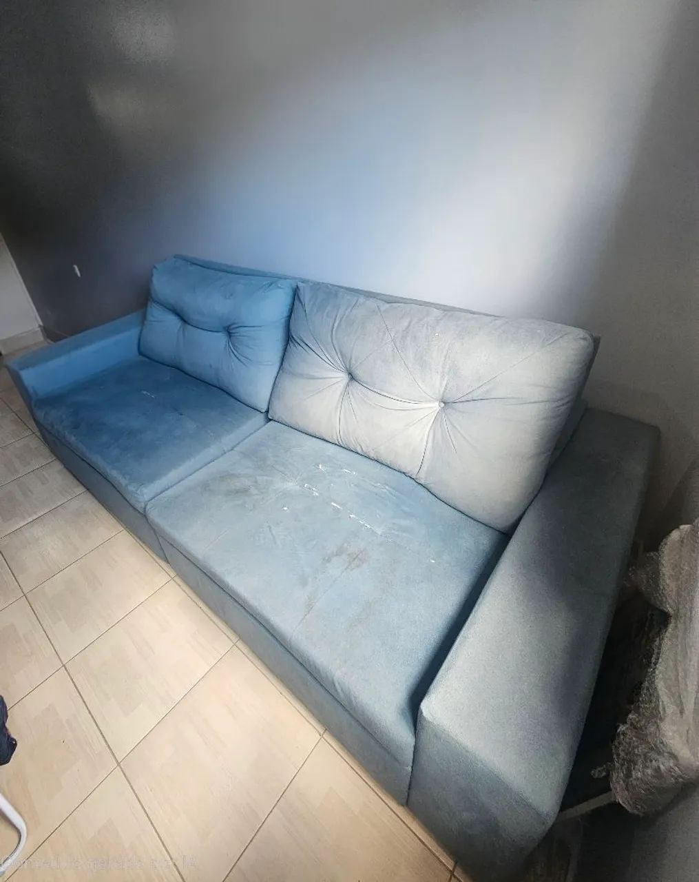 Sofá Retrátil e Reclinável Azul - Confortável e Espaçoso 64673644574465123