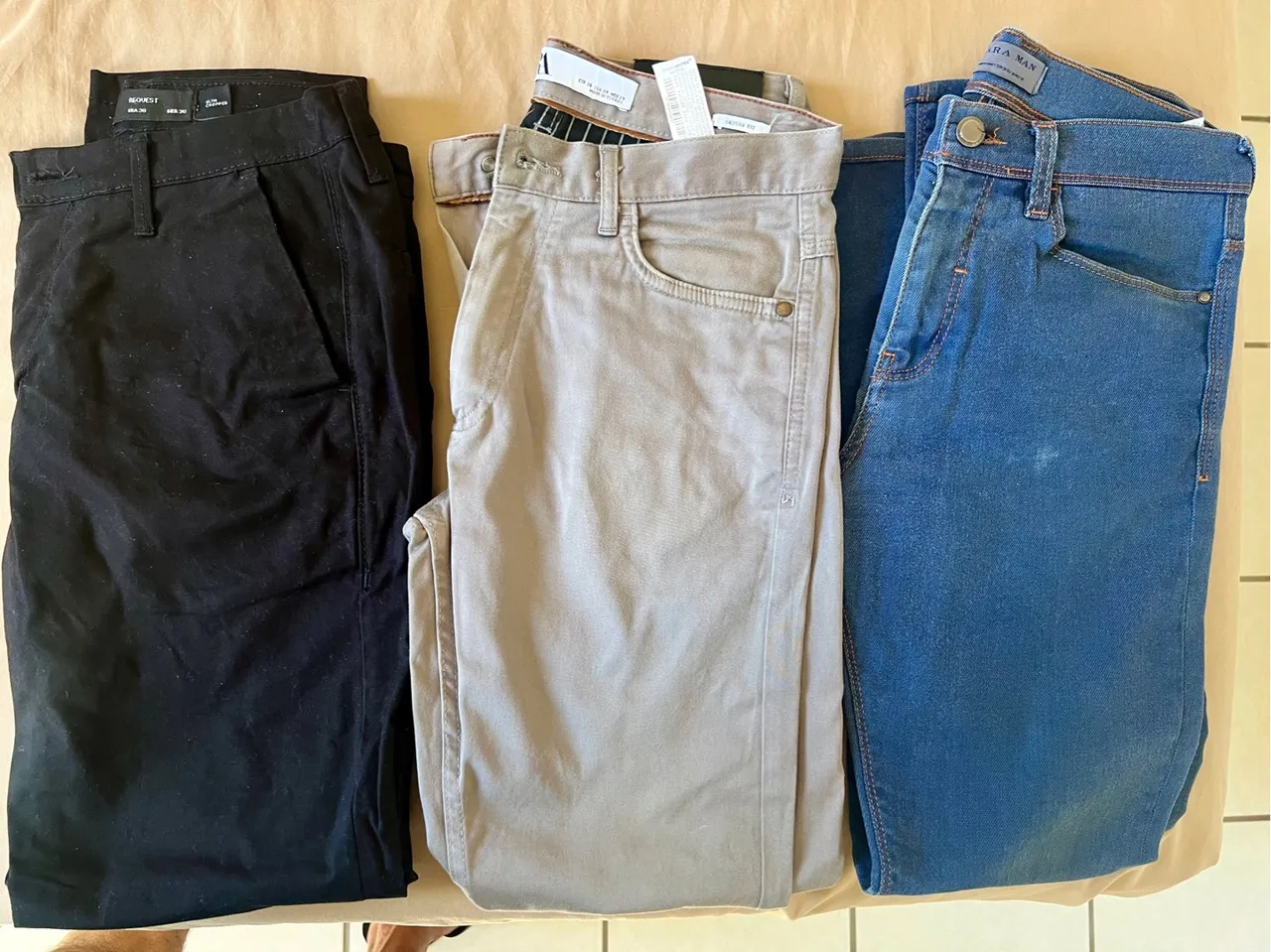3 Calças 36 Usada Zara