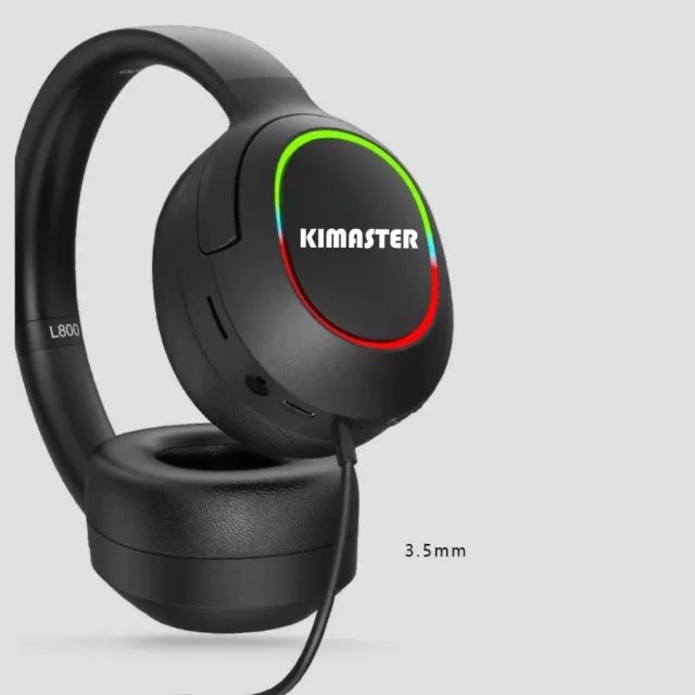 Headset gamer bluetooth com RGB com microfone removível k25 Kimaster - Foto 3