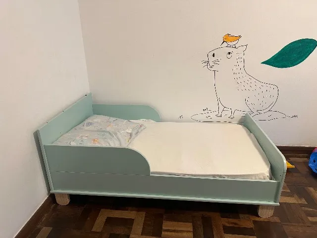 Berço 3 regulagens que vira mini cama