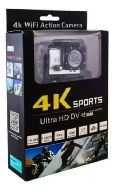 Câmera de Ação Filmadora 4K WiFi Sports Ultra HD DV 30M