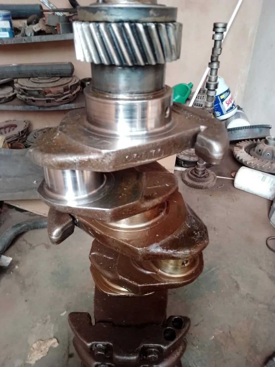 Virabrequim motor OM 352, Biela 0.25, Mancal 0.50, gaxeta. - Foto 3