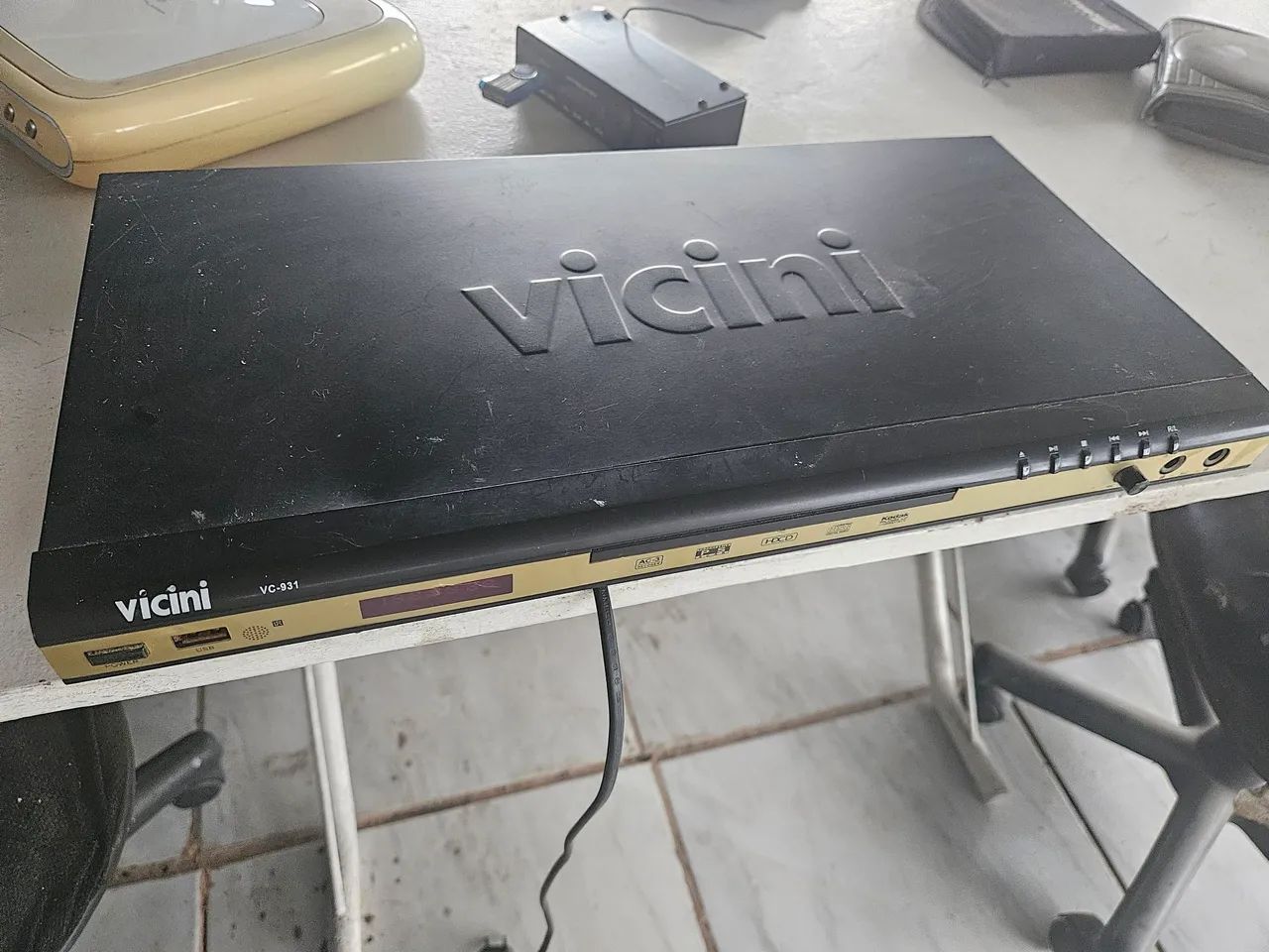 Aparelho de DVD Player Vicini VC-931 com Entrada USB ACEITO CARTÃO 