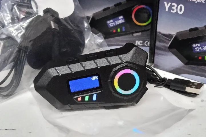 Fone de Ouvido Bluetooth (para Capacete) com Visor, FM, Microfone, RGB e Headset Wireless - Foto 6