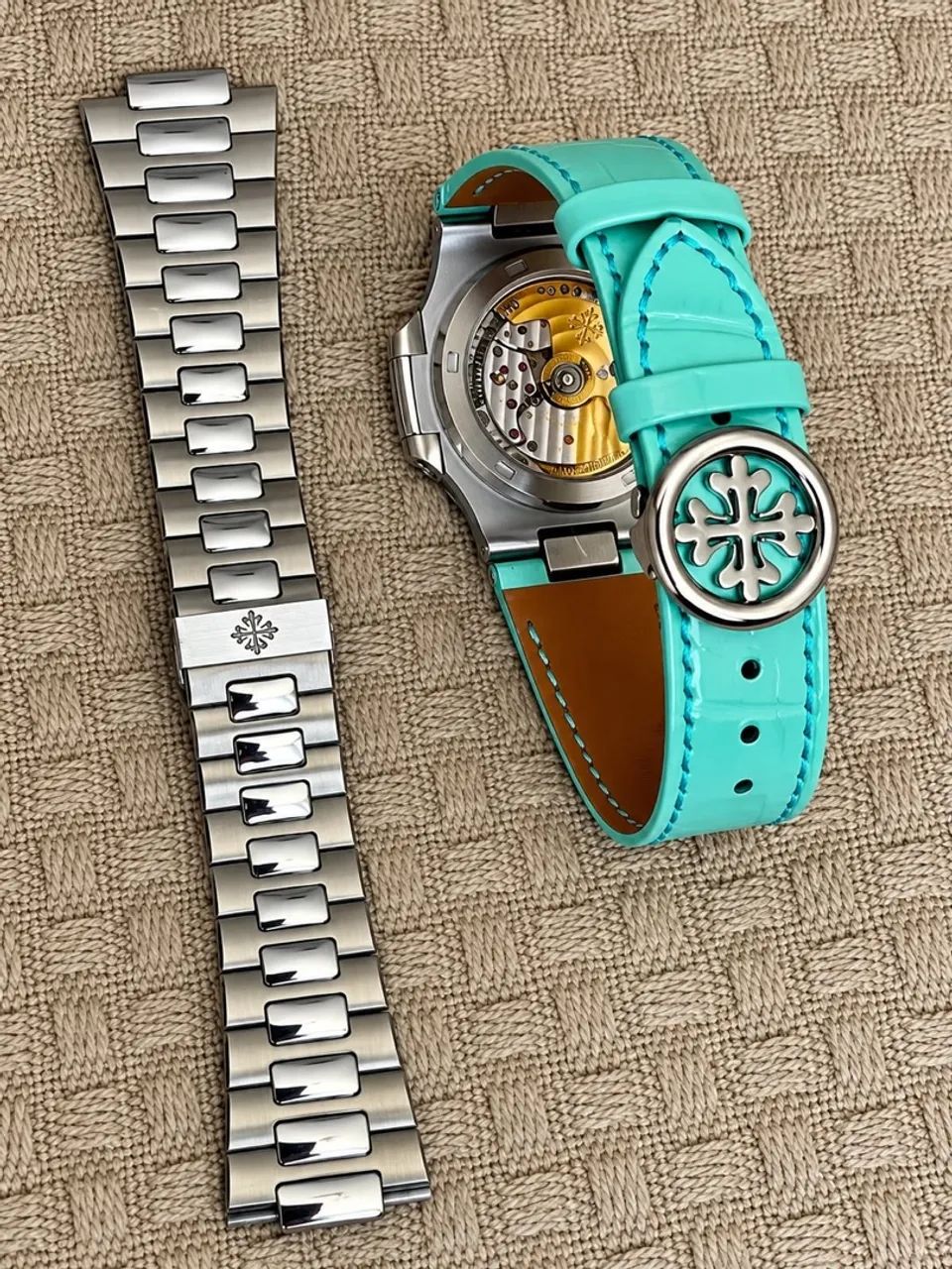 Relógio Nautilus Patek Philippe -Azul Turquesa com Pulseira Extra - Foto 3