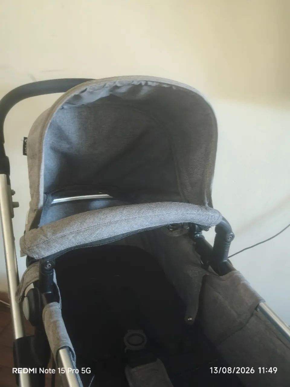 Carrinho de Bebe Satefy 1st preto e cinza Luxo - Foto 2