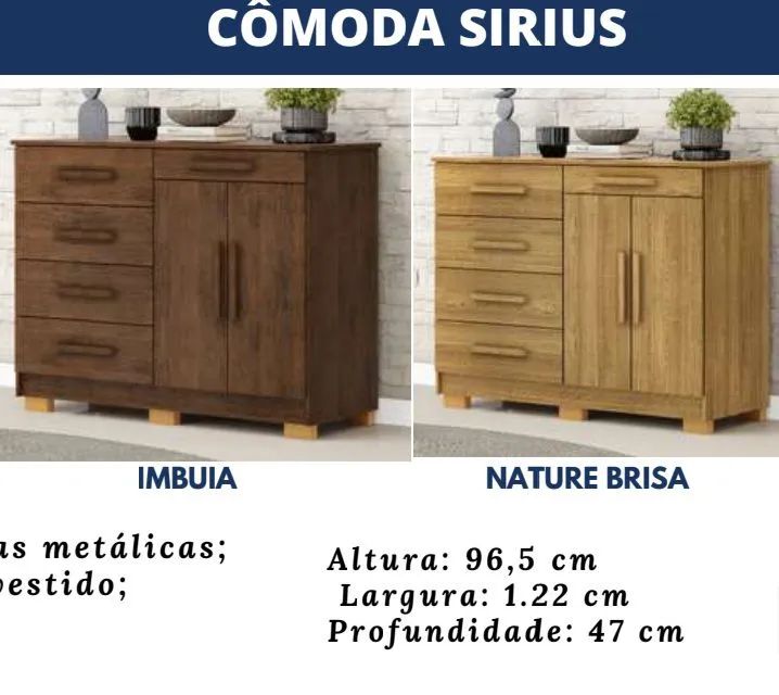 Cômoda Sirius (leia a descrição)