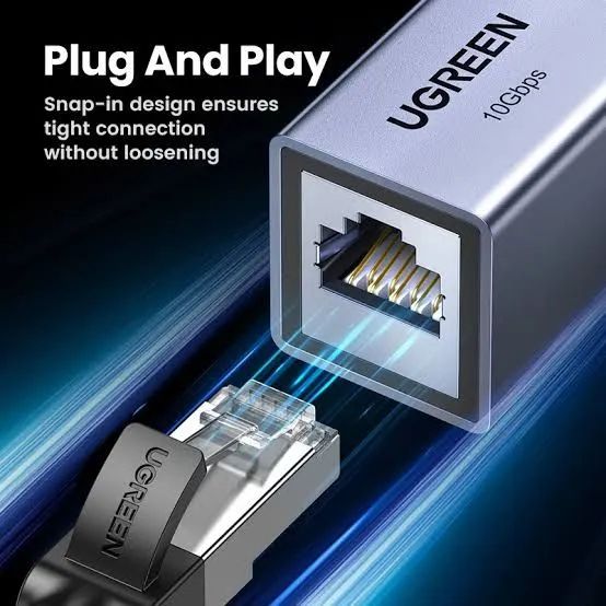 Ugreen extensão de rede conector 10gbps rj45 para cat8 cat7 cat6 ethernet  - Foto 2
