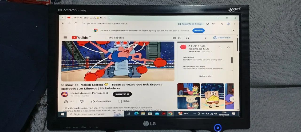 Monitor 17 polegadas LG sem cabos retirar valo velho zsul  - Foto 3