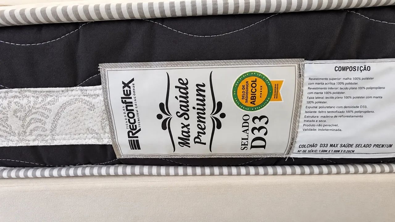 *Cama box solteiro + colchão Reconflex D33*  - Foto 2