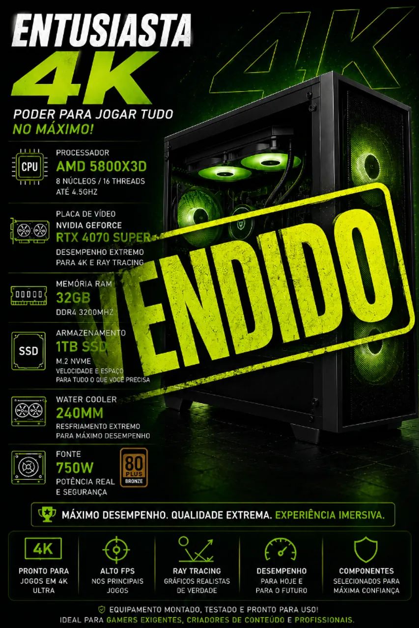 Pc GAMER FullHD/QHD/4K - Foto 3