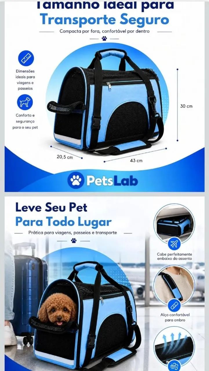 Bolsa para transportar seu Pet - Foto 2