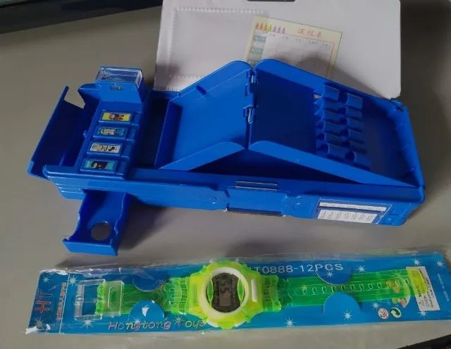 Estojo Dupla Face Hightech Compartimentos Importado - Foto 4