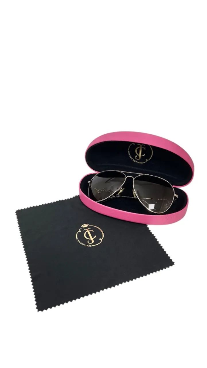 óculos de sol aviador marrom juicy couture