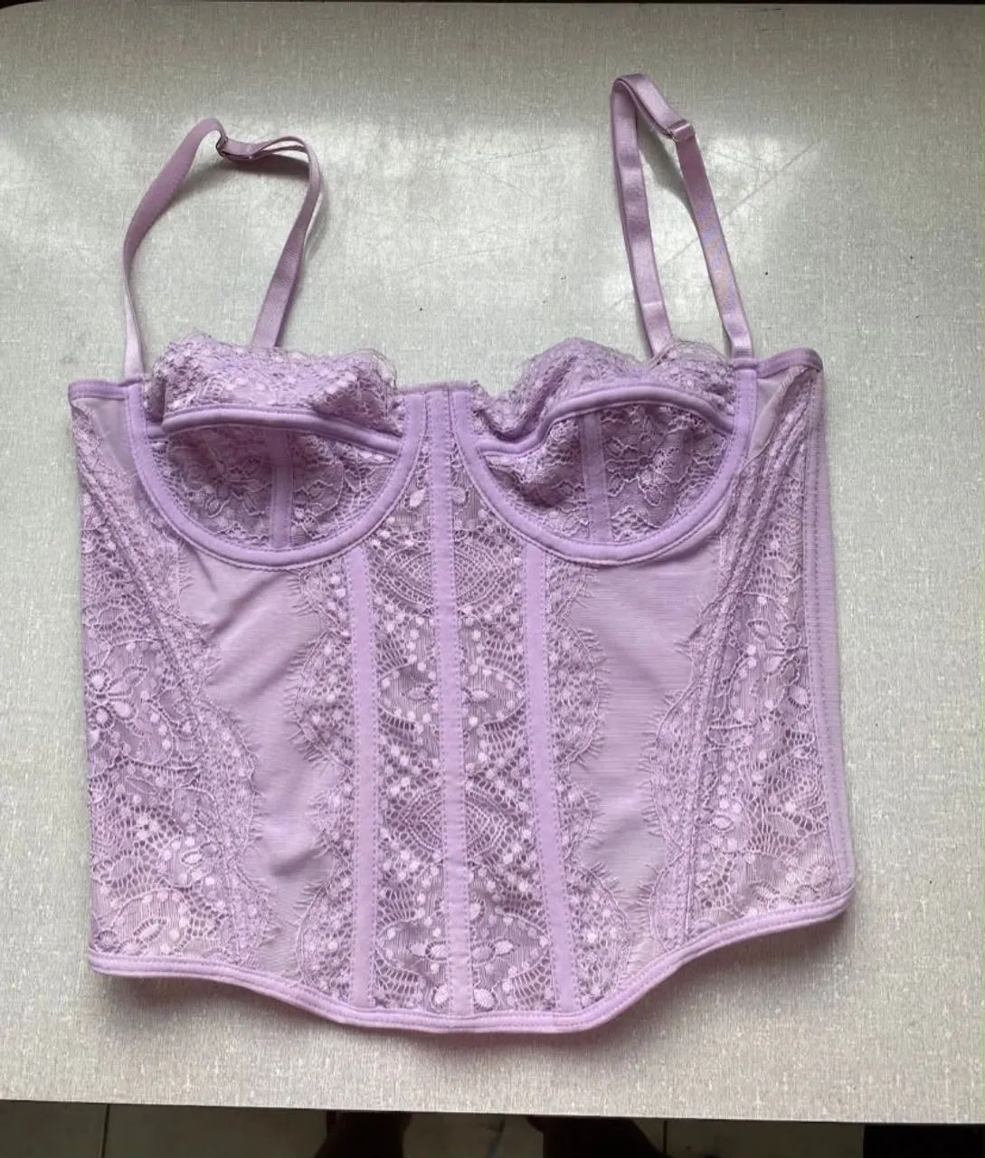 corset lilás novo