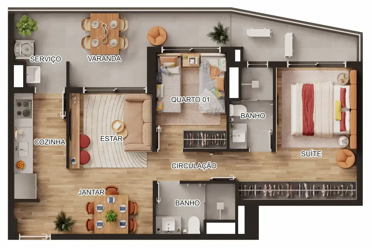PLANTA 72m²