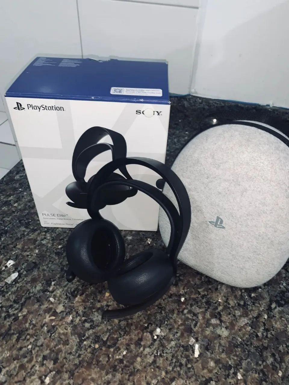 SONY PULSE ELITE ORIGINAL - PS5 + CASE + CABO + SUPORTE DE PAREDE